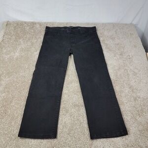 Liverpool Black Rinse Straight Leg Pull On Comfort Stretch Jeans 14